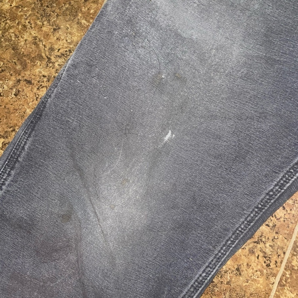 2007 Distressed Carhartt B11 Petrol Blue Carpenter Jeans 32x32 - Picture 5 of 10